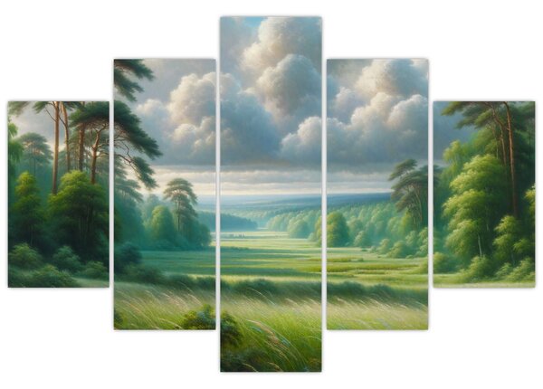 Slika - Zeleni krajolik (150x105 cm)
