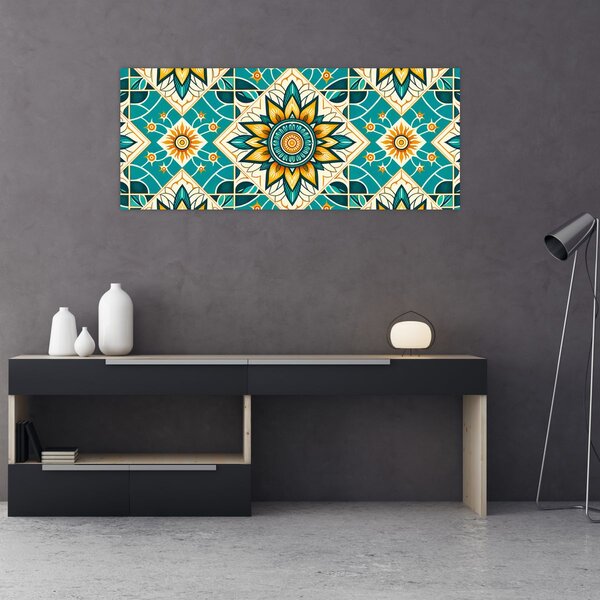 Slika - Tirkizni uzorak (120x50 cm)