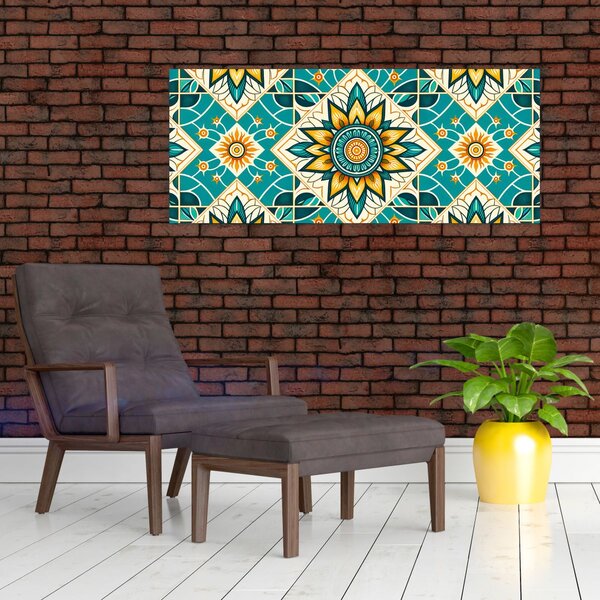 Slika - Tirkizni uzorak (120x50 cm)
