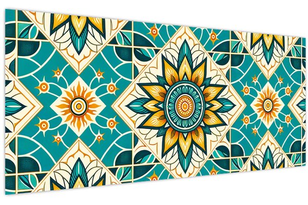Slika - Tirkizni uzorak (120x50 cm)