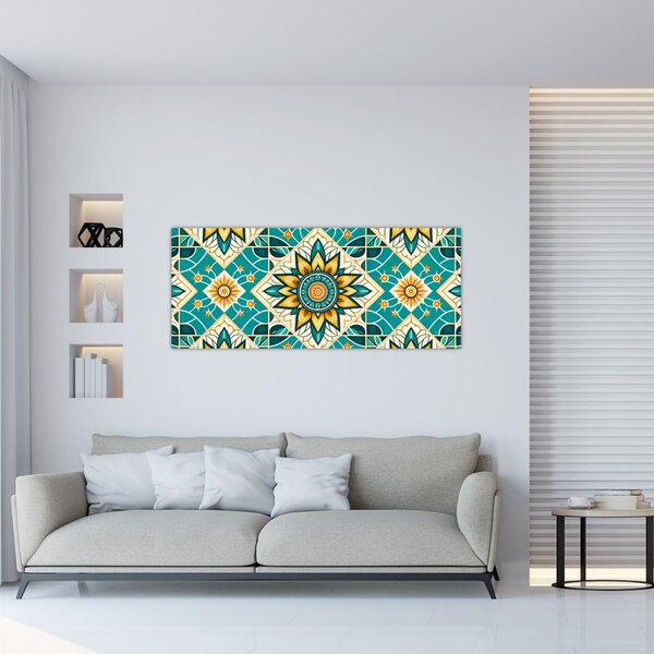 Slika - Tirkizni uzorak (120x50 cm)