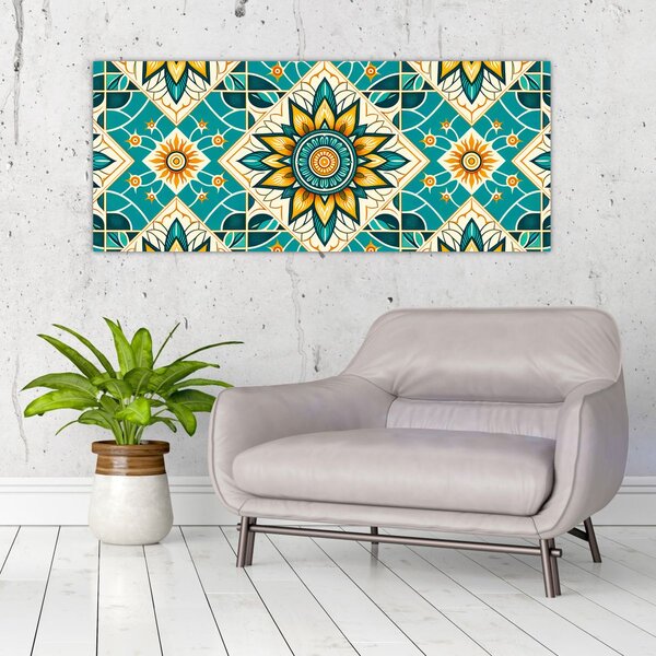 Slika - Tirkizni uzorak (120x50 cm)