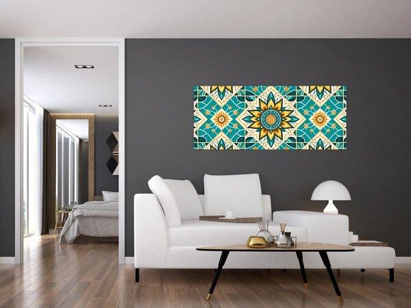 Slika - Tirkizni uzorak (120x50 cm)