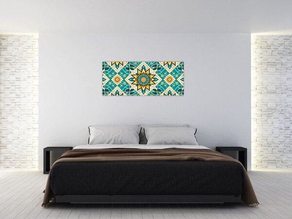 Slika - Tirkizni uzorak (120x50 cm)