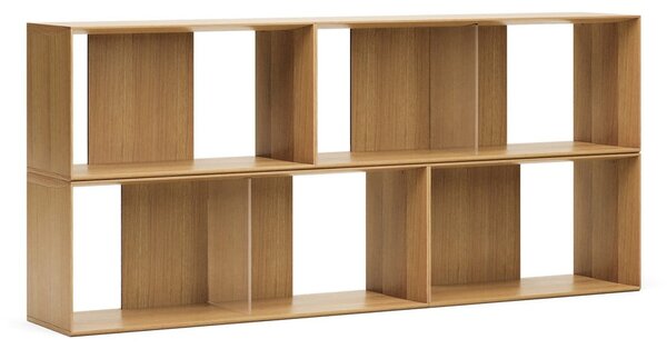 Modularni sustav polica 4 kom u dekoru hrasta u prirodnoj boji 168x76 cm Litto – Kave Home