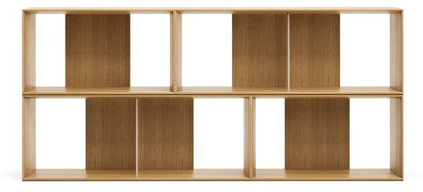 Modularni sustav polica 4 kom u dekoru hrasta u prirodnoj boji 168x76 cm Litto – Kave Home