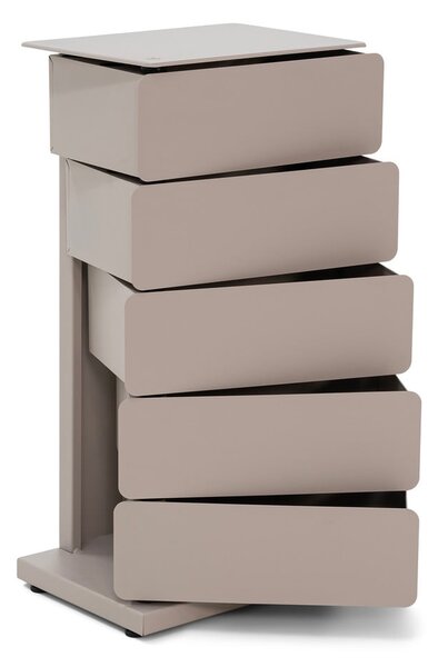 Smeđe-siva metalna komoda 37x72x26 cm Joey – Spinder Design