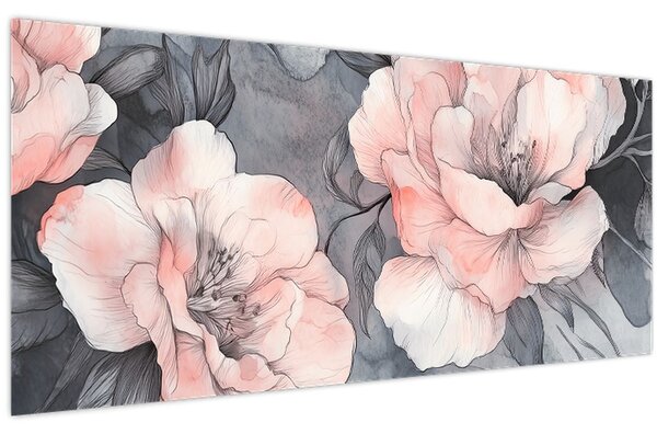 Slika - Skica cvjetova (120x50 cm)