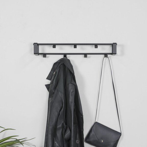Crna metalna zidna vješalica 60 cm Rex – Spinder Design