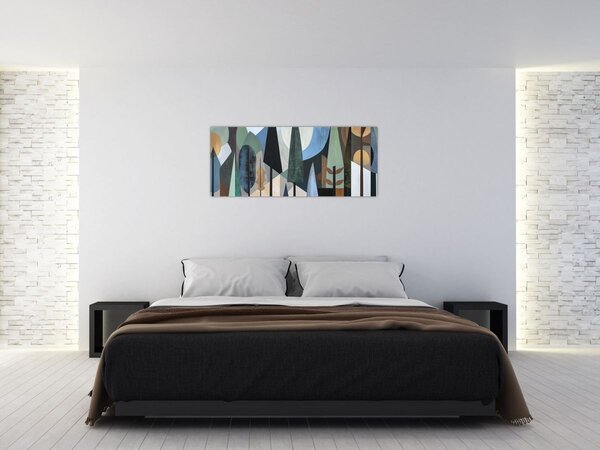 Slika - Prirodna geometrijska apstrakcija II. (120x50 cm)