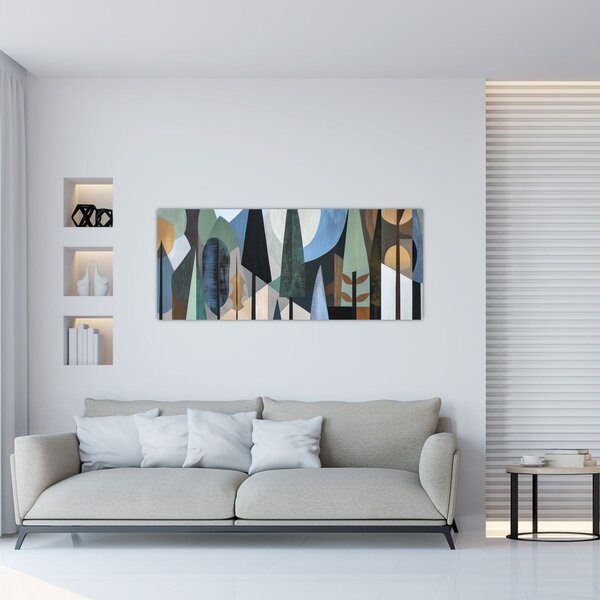 Slika - Prirodna geometrijska apstrakcija II. (120x50 cm)
