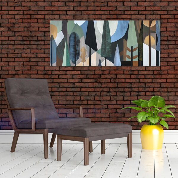 Slika - Prirodna geometrijska apstrakcija II. (120x50 cm)