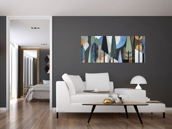 Slika - Prirodna geometrijska apstrakcija II. (120x50 cm)