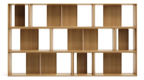 Modularni sustav polica 9 kom u dekoru hrasta u prirodnoj boji 202x114 cm Litto – Kave Home