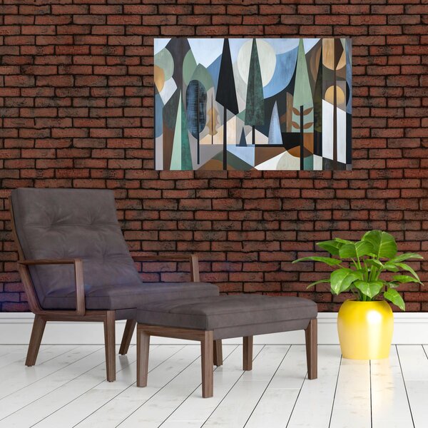 Slika - Prirodna geometrijska apstrakcija II. (90x60 cm)