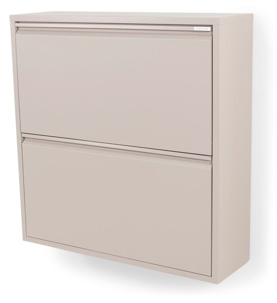 Smeđe-sivi metalni preklopni ormarić za cipele 75x77,5x22,5 cm Billy – Spinder Design