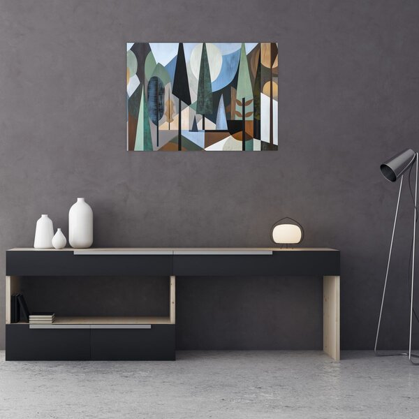 Slika - Prirodna geometrijska apstrakcija II. (70x50 cm)