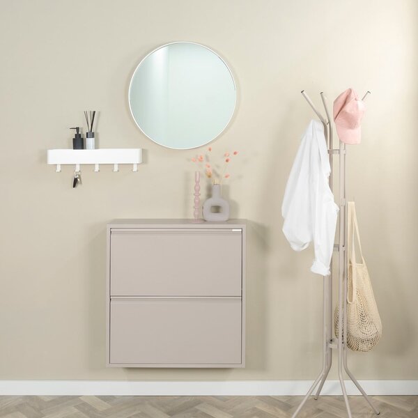 Smeđe-sivi metalni preklopni ormarić za cipele 75x77,5x22,5 cm Billy – Spinder Design