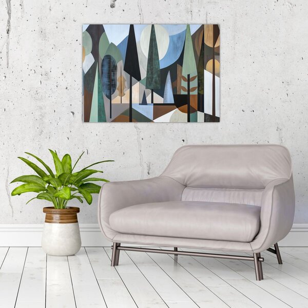 Slika - Prirodna geometrijska apstrakcija II. (70x50 cm)