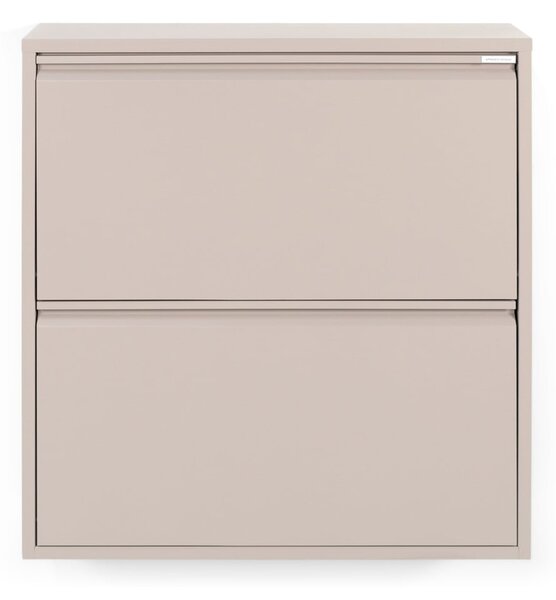 Smeđe-sivi metalni preklopni ormarić za cipele 75x77,5x22,5 cm Billy – Spinder Design