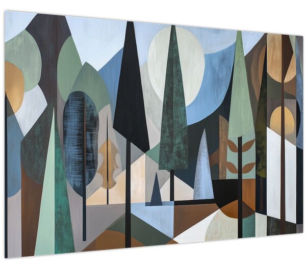 Slika - Prirodna geometrijska apstrakcija II. (90x60 cm)