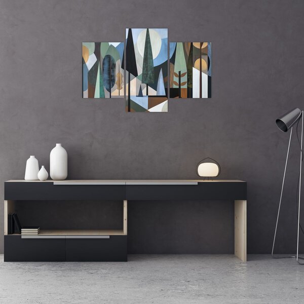 Slika - Prirodna geometrijska apstrakcija II. (90x60 cm)