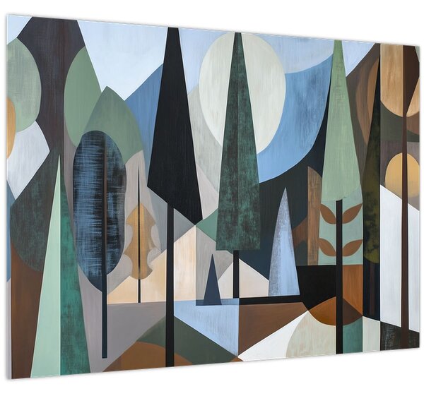 Slika - Prirodna geometrijska apstrakcija II. (70x50 cm)