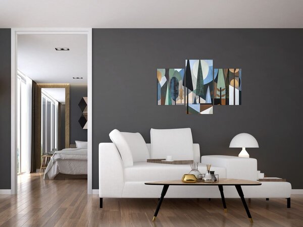 Slika - Prirodna geometrijska apstrakcija II. (90x60 cm)