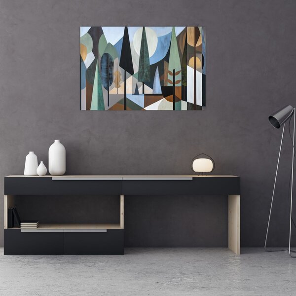 Slika - Prirodna geometrijska apstrakcija II. (90x60 cm)