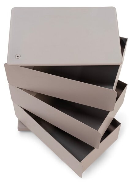 Smeđe-siva metalna komoda 37x45x26 cm Joey – Spinder Design
