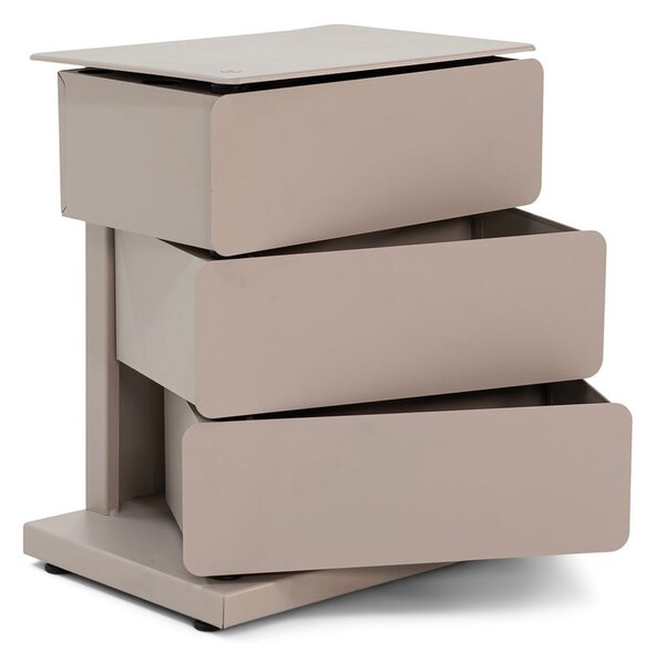 Smeđe-siva metalna komoda 37x45x26 cm Joey – Spinder Design