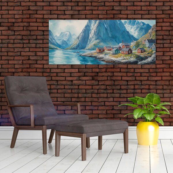 Slika - Norveško selo (120x50 cm)