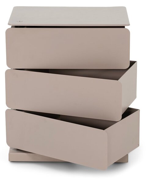 Smeđe-siva metalna komoda 37x45x26 cm Joey – Spinder Design