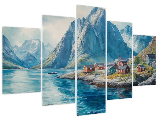 Slika - Norveško selo (150x105 cm)