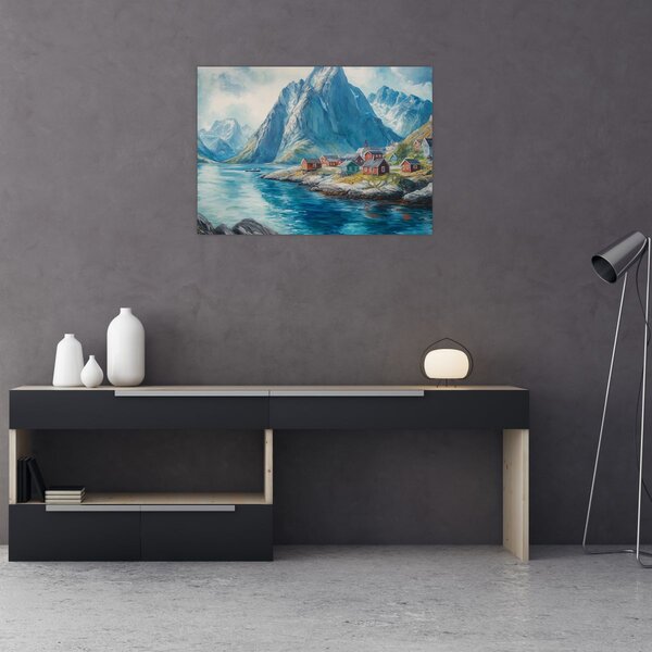 Slika - Norveško selo (70x50 cm)