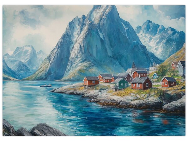 Slika - Norveško selo (70x50 cm)