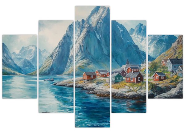 Slika - Norveško selo (150x105 cm)