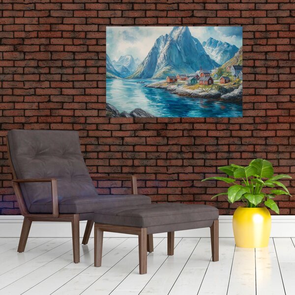 Slika - Norveško selo (90x60 cm)