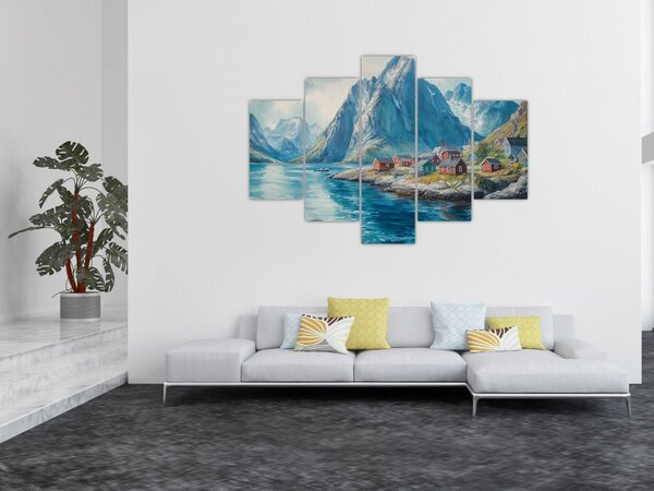 Slika - Norveško selo (150x105 cm)