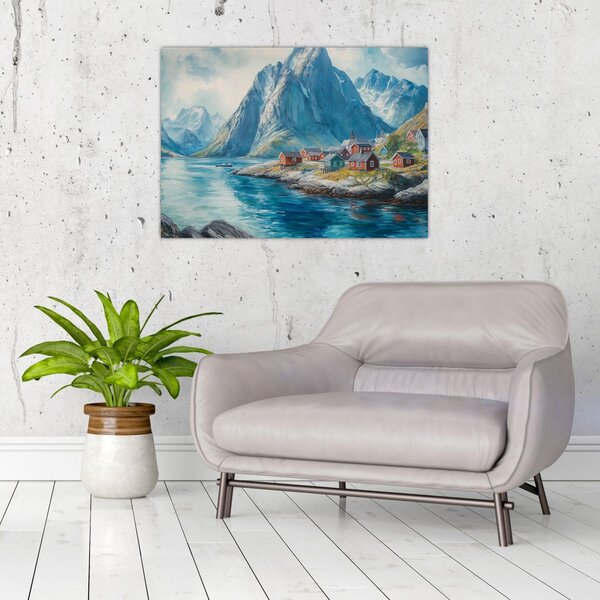 Slika - Norveško selo (70x50 cm)