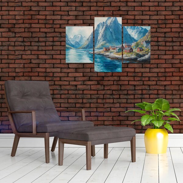 Slika - Norveško selo (90x60 cm)