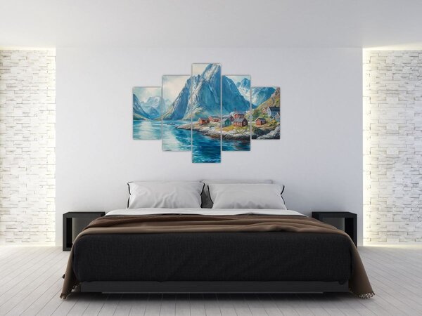 Slika - Norveško selo (150x105 cm)