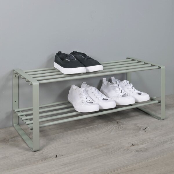 Prljavo zeleni metalni ormarić za cipele 70x29x27 cm Rex – Spinder Design