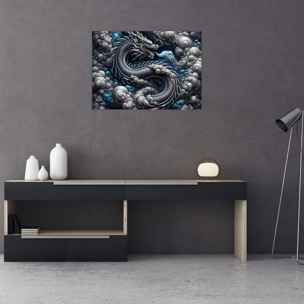 Slika – Zmaj u dimu (70x50 cm)