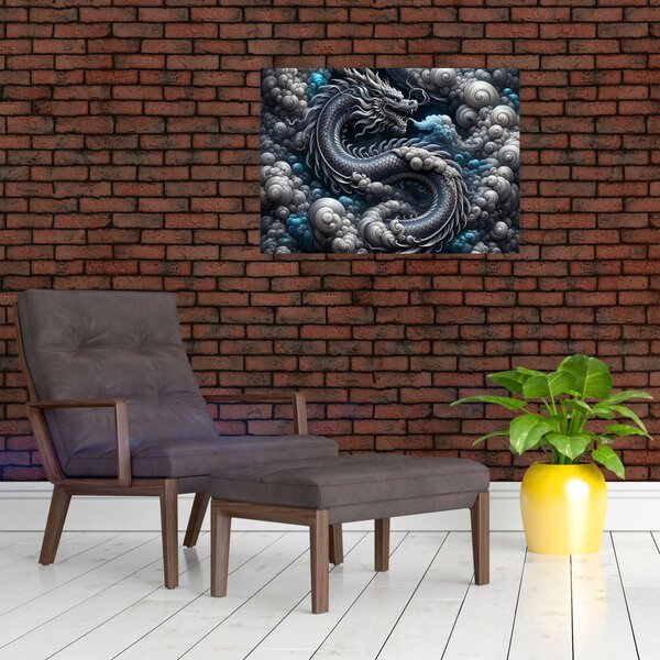 Slika – Zmaj u dimu (70x50 cm)