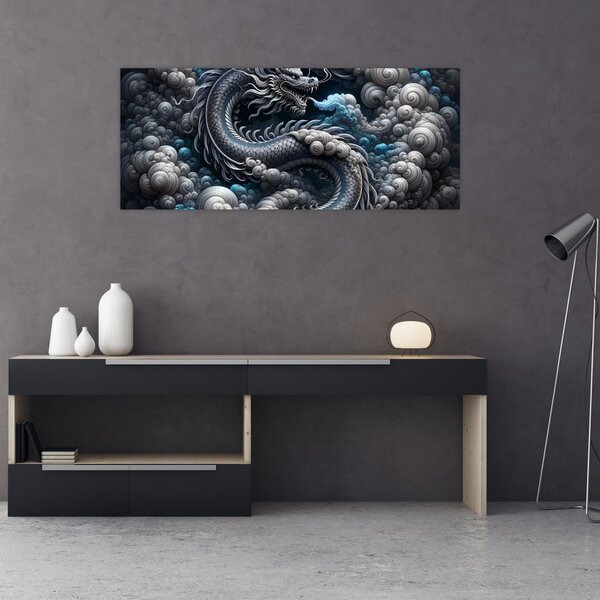 Slika – Zmaj u dimu (120x50 cm)
