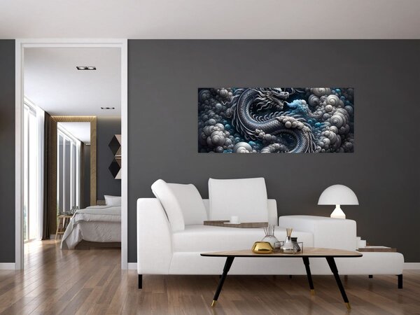 Slika – Zmaj u dimu (120x50 cm)
