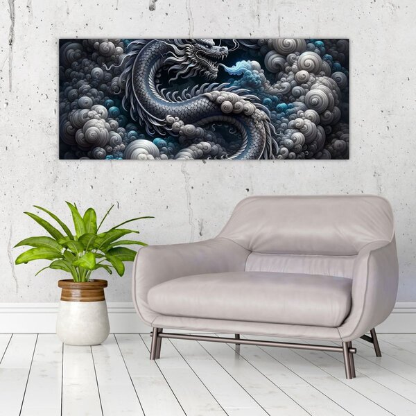 Slika – Zmaj u dimu (120x50 cm)