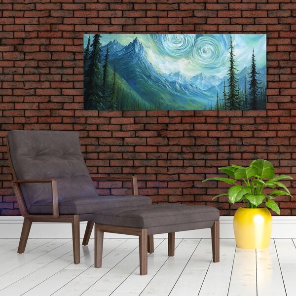 Slika - Krajolik s dodirom Van Gogha (120x50 cm)