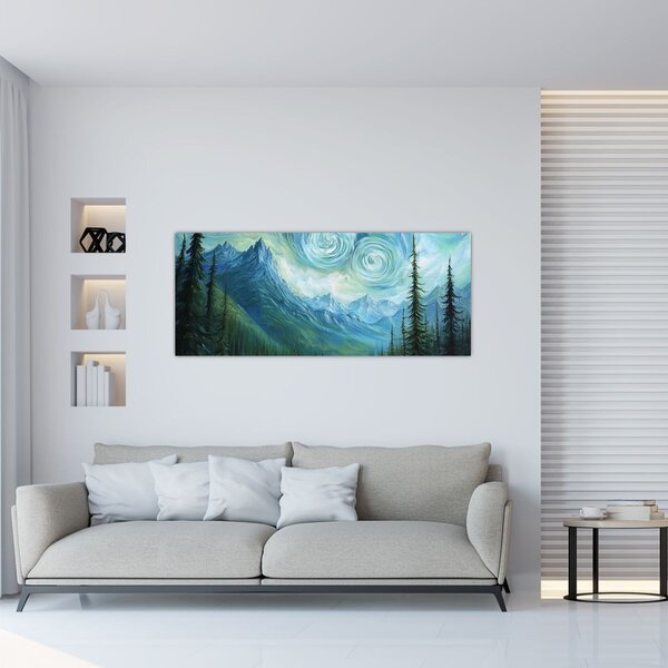 Slika - Krajolik s dodirom Van Gogha (120x50 cm)